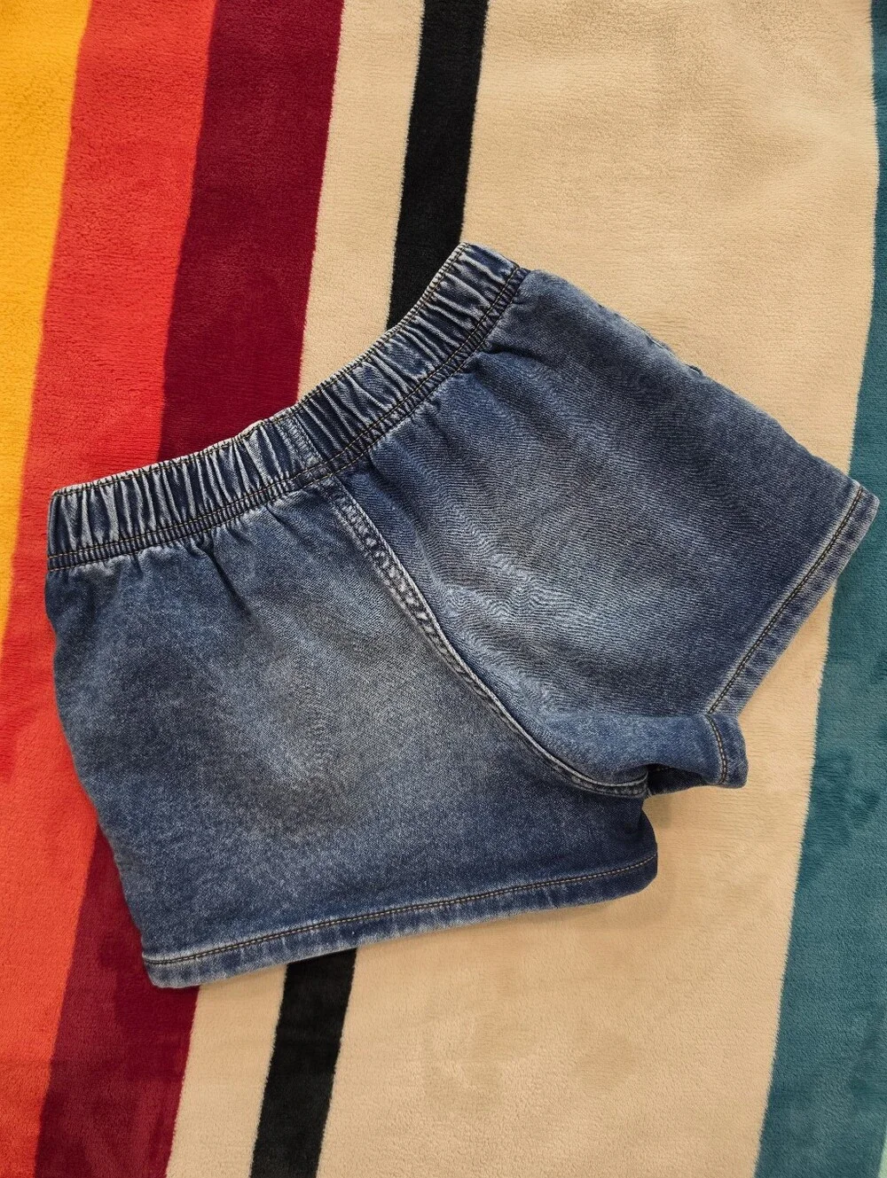 GAP Dark Blue Relaxed Sweatpant Jean Shorts Girls Size S 6-7